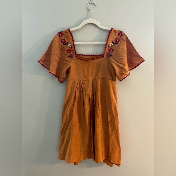 Madewell Flower Cottagecore Flutter Sleeve Yoke Square Neck Mini Dress Size XXS - Picture 5 of 7